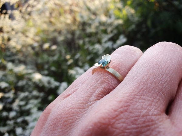 Seedling, ring with green tourmaline - Image 3