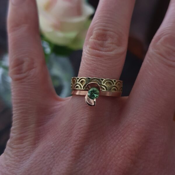 Seedling, ring with green tourmaline - Image 8