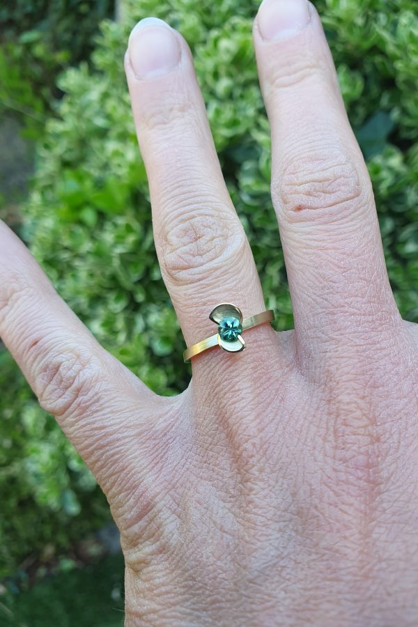 Seedling, ring with green tourmaline - Image 4