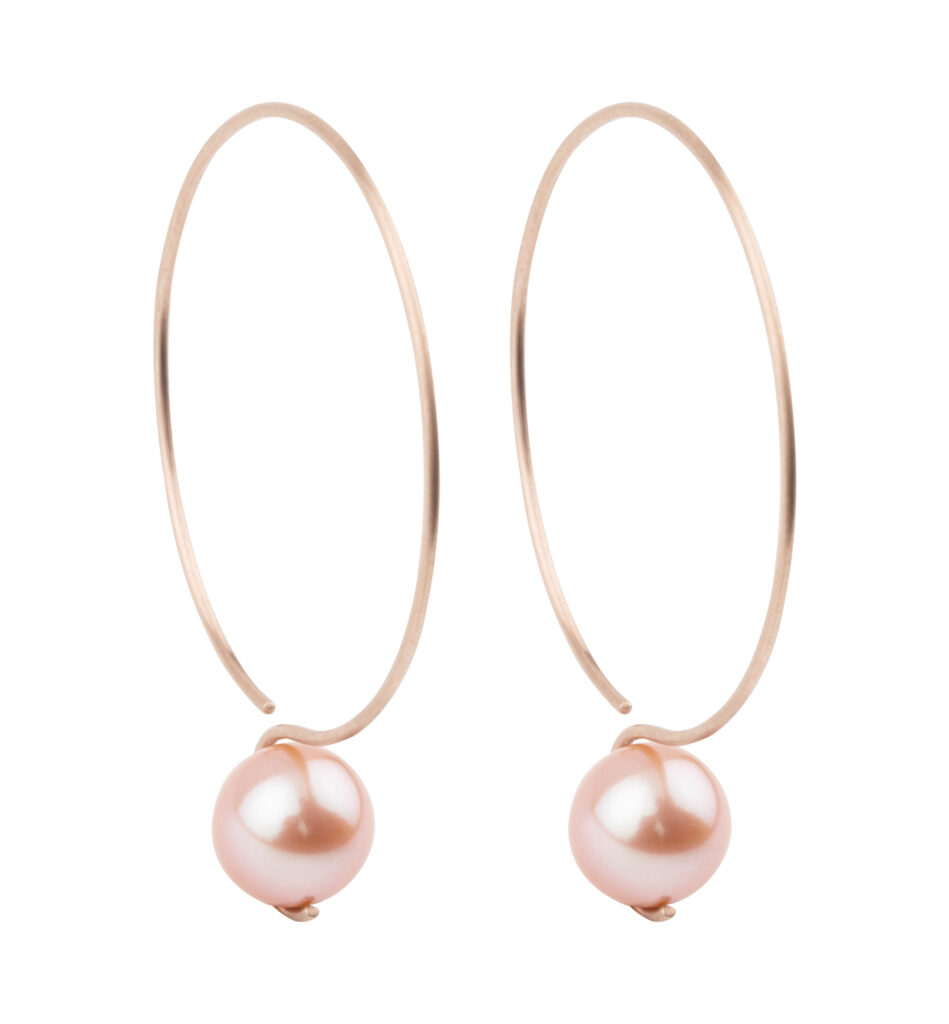 redgold, earrings, unique, handmade, pearls, freshwater pearls