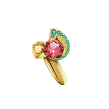 platina ring, 18 karaat gouden ring