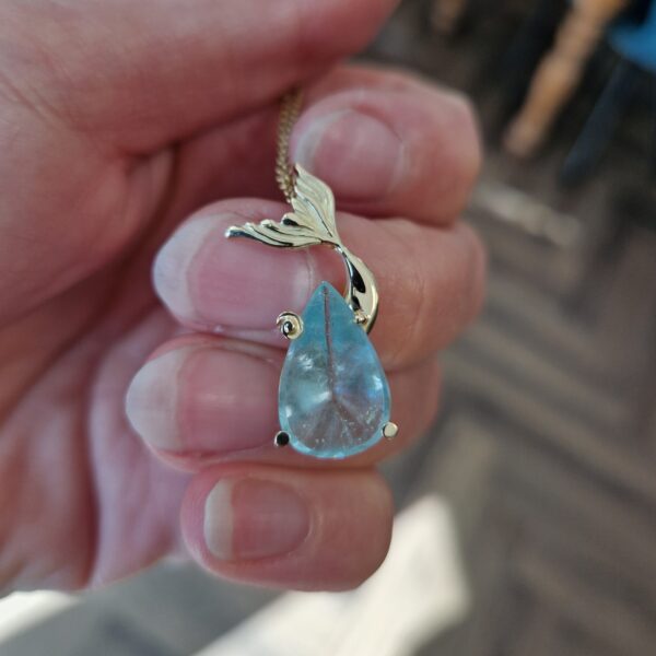 Mermaid hanger met aquamarijn - Afbeelding 2