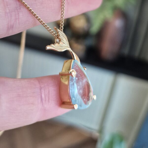 Zeemeermin, hanger, aquamarijn, goud, pendant, mermaid